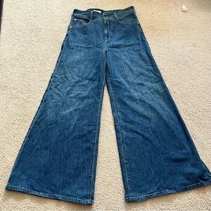 Pilcro Wide-Leg Blue Trouser Jeans